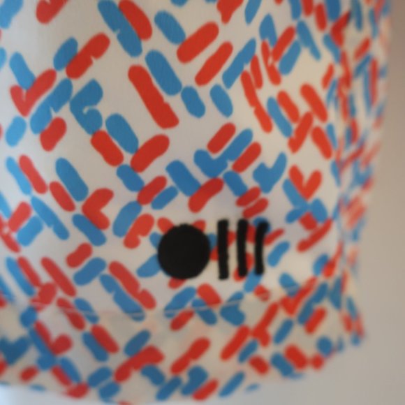 NWT Mens Solid & Striped "The Boardshort Red, Blue Geo" Swim Shorts Sz L* - Picture 5 of 9